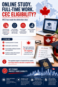 Online study will not affect CEC eligibility